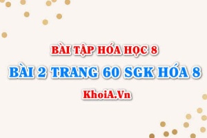 Bài 2 trang 60 SGK Hóa 8: Phản ứng hóa học, phương trình hóa học, định luật bảo toàn khối lượng
